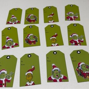 Green Grinch Gift Tags